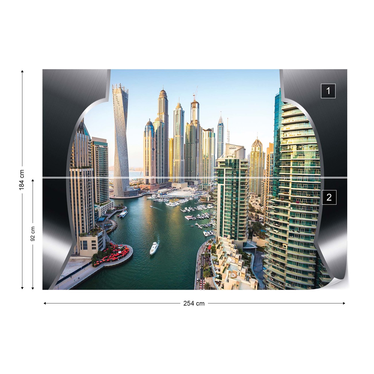 Dubai City Skyline Wall Mural Buy online at Europosters