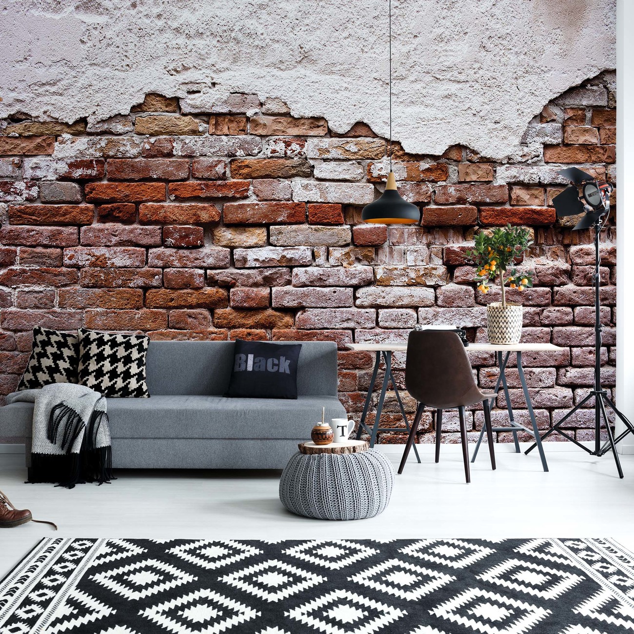 Grunge Brick Wall Wall Mural Buy at UKposters