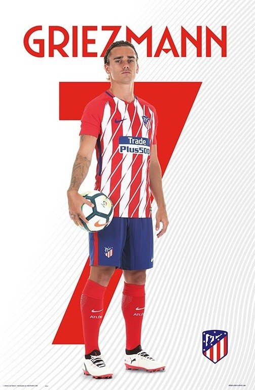 Atletico Madrid 2017/2018 - Griezmann Juliste, Poster | Tilaa netistä  Europosters