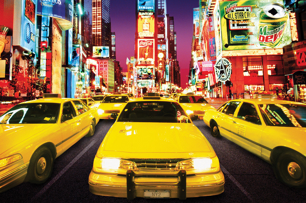 Times square - taxi Juliste, Poster | Tilaa netistä Europosters