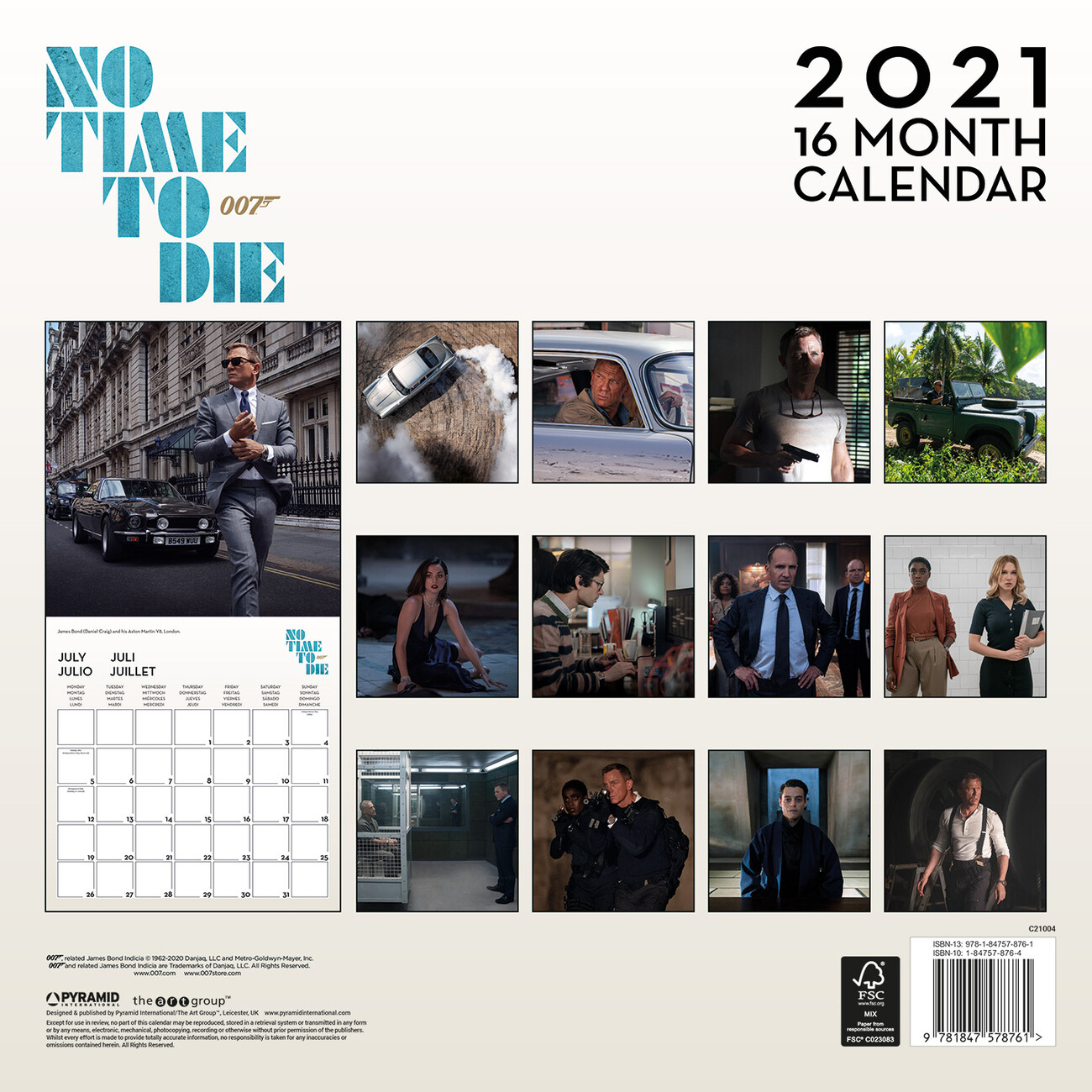 James Bond - No Time to Die - Seinäkalenterit 2021 | Osta Europosters