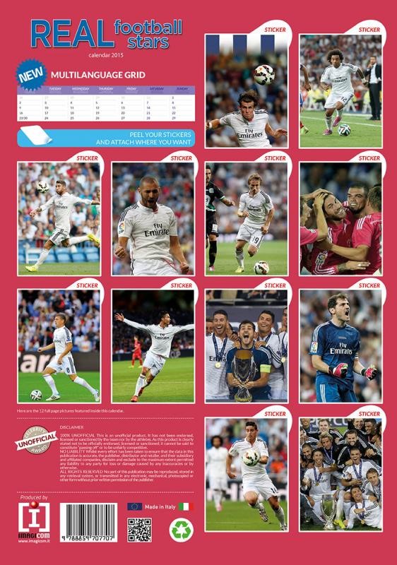 Real Madrid FC - Seinäkalenterit 2015 | Osta Europosters