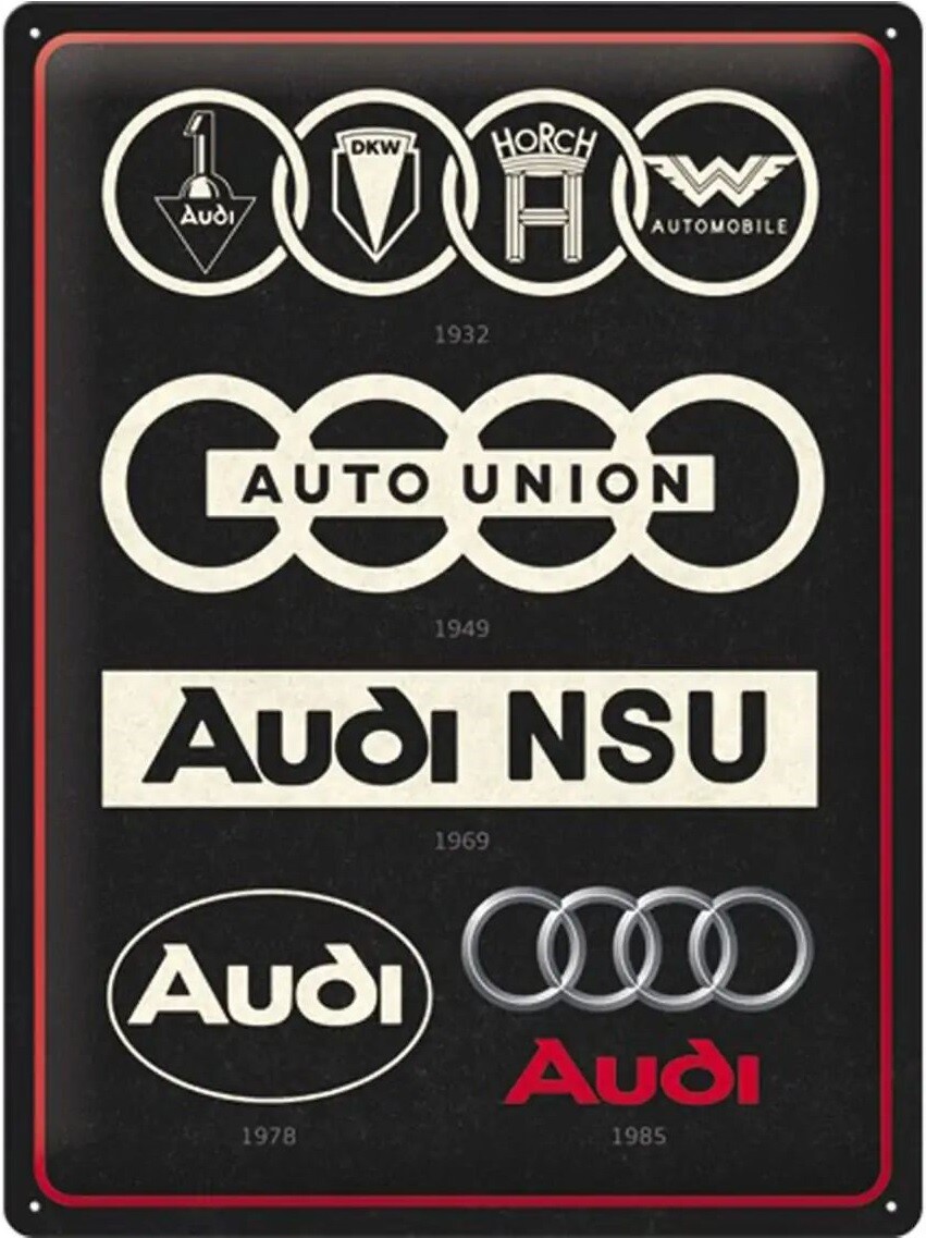 Audi - Logos  Collectible retro metal signs for your wall
