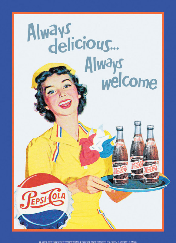 folkeafstemning helgen Lår PEPSI ALWAYS DELICIOUS | Collectible retro metal signs for your wall