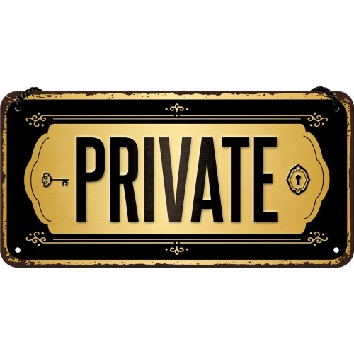 Private | Collectible retro metal signs for your wall