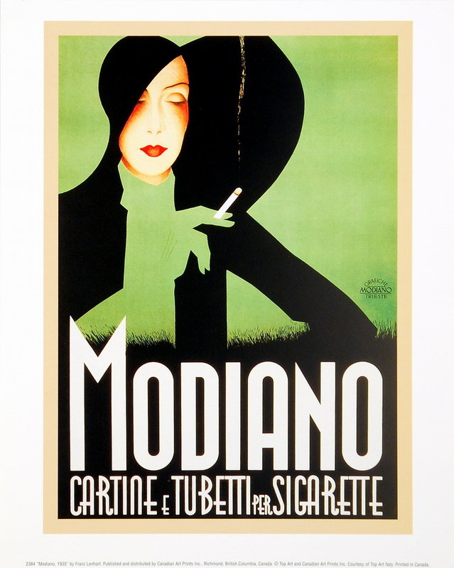 Modiano Cartine Tubetti Sigarette Poster CANVAS Print