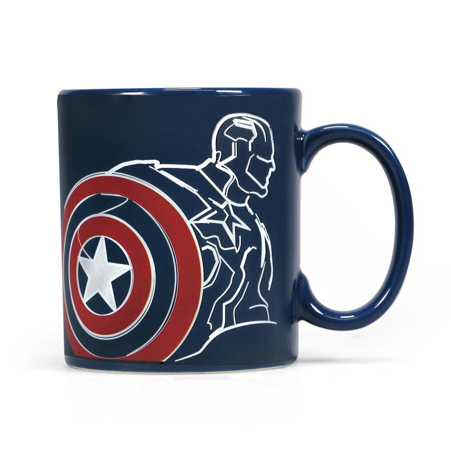 OFFICIAL MARVEL COMICS CAPTAIN AMERICA SHIELD COFFEE MUG TEA CUP NEW IN GIFT BOX 