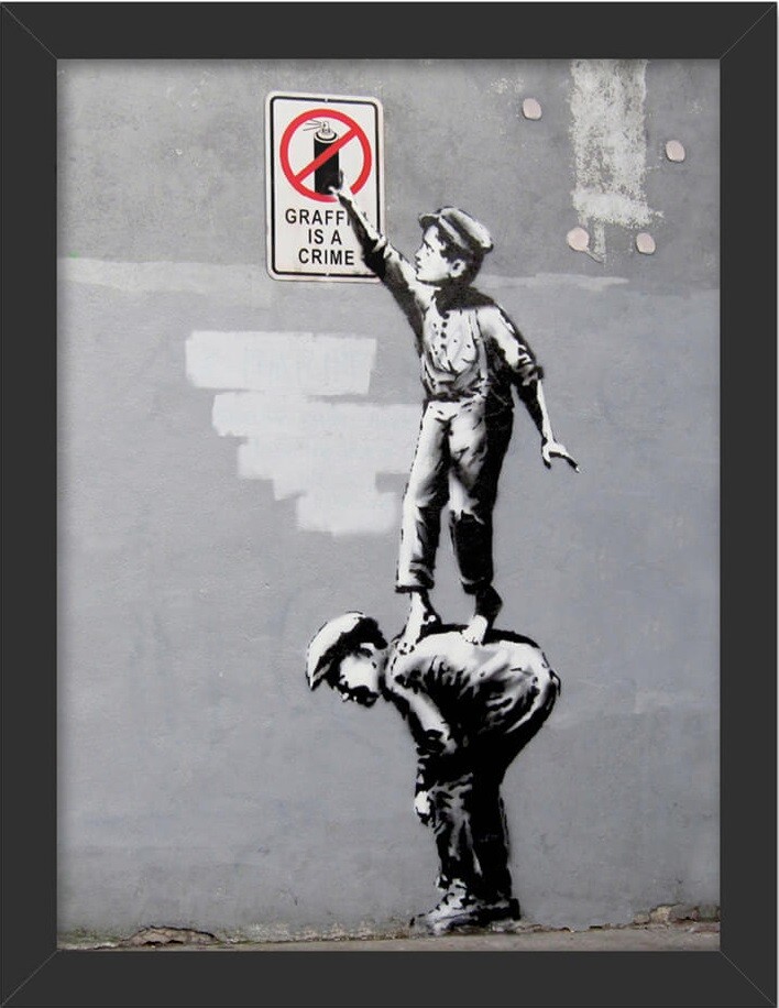 Banksy - Grafitti Framed poster