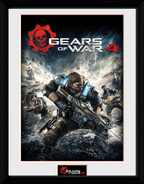 Gears Of War 4 Game Cover Framed Poster Buy At Europosters