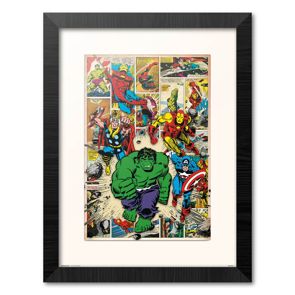 Canvas print Marvel Comics - Here Come the Heroes