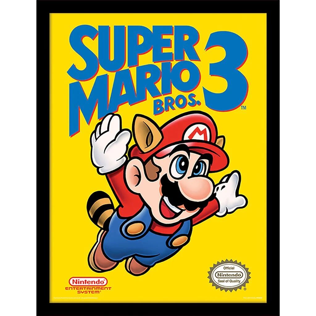 Super Mario Bros. 3 - NES Cover Framed poster Buy at Abposters.com