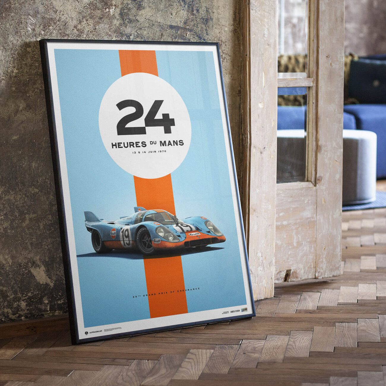 Art Print Porsche 917 - Gulf - 24h Le Mans - 1971 - Limited Poster  Re-edition, Automobilist | Posters, Wall Art | Abposters.com