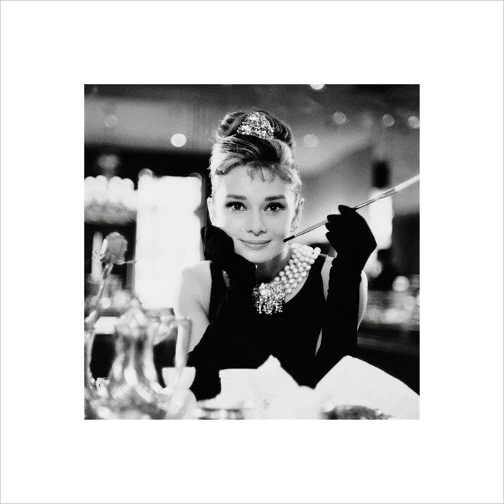 Audrey Hepburn - b&w Art Print | Buy at EuroPosters