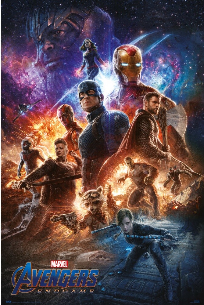 Marvel Avengers End Game Captain America Thanos Lithograph Poster 18x2 –  gamestoyshop