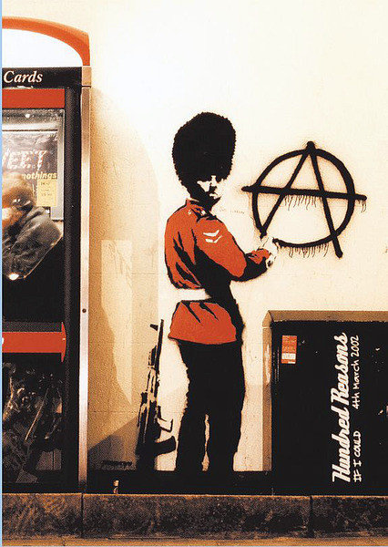 Banksy street art - Graffiti Gardist Anarchie Poster | Sold at Europosters