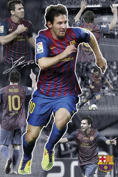 Messi Shirt Poster Barcelona 10/11 Retro Artwork 