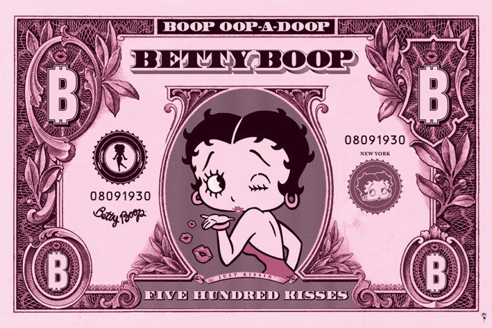 Poster BETTY BOOP - dollar, Wall Art, Gifts & Merchandise