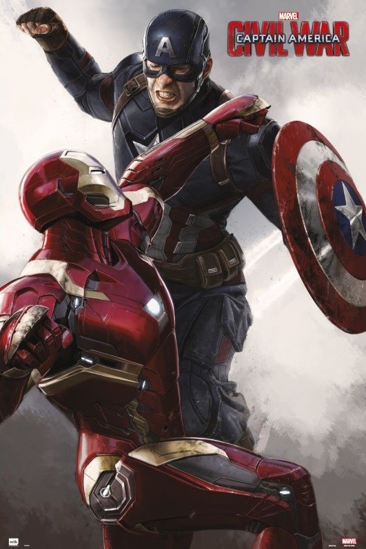 calificación Diligencia Ciencias Sociales Poster Capitain America Civil War - Cap VS Iron Man | Wall Art, Gifts &  Merchandise | Abposters.com