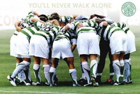 THE CELTIC HUDDLE POSTER A4 A3 SIZE PRINT BUY 2 GET ANY 2 FREE