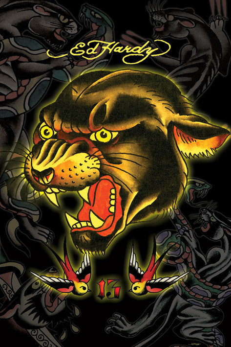 ed hardy panther design