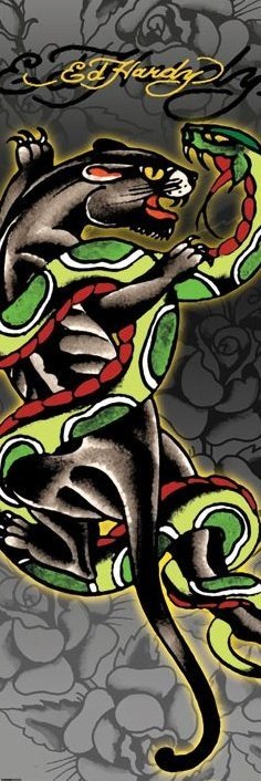 Poster Ed Hardy - panther & snake  Wall Art, Gifts & Merchandise