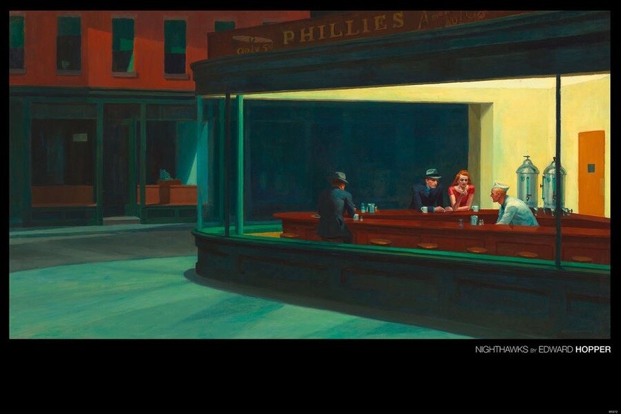 Edward Hopper - Nighthawks, 1942 Poster | All posters in one place | 3+1  FREE