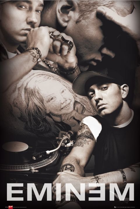 RARE Eminem Blacklight Poster 2013 Bravado Poster Shipped Rolled Up No Frame