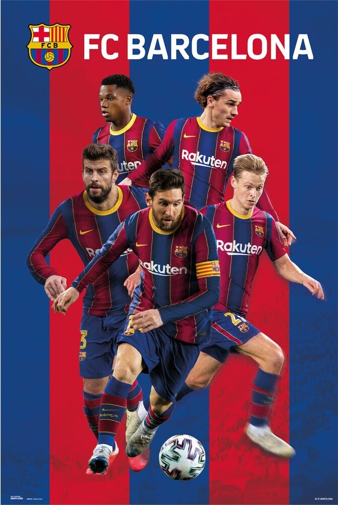 FC Barcelona - Group 2020/2021 Poster | All posters in one | 3+1 FREE