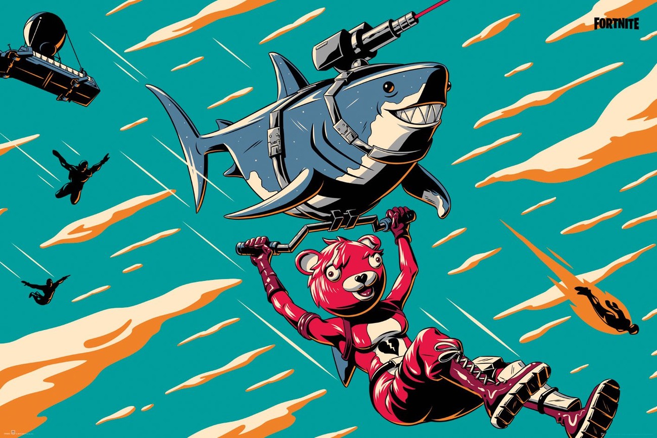 Poster Fortnite - Laser Shark  Wall Art, Gifts & Merchandise