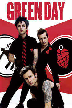 Poster Green Day - Red | Wall Art, Gifts & Merchandise | Abposters.com
