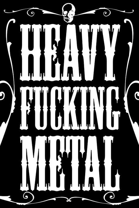 Nonsens delikatesse forræder Poster Heavy fucking metal | Wall Art, Gifts & Merchandise | Abposters.com