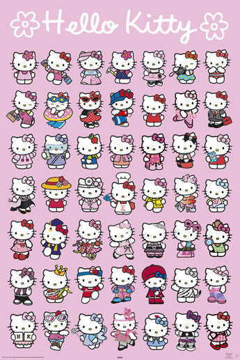  HELLO KITTY characters Poster Sold at UKposters