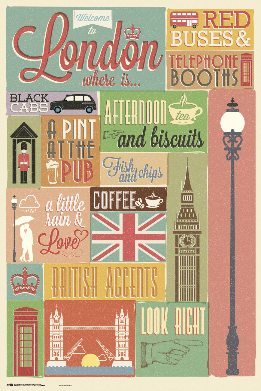 Poster London - Collage | Wall Art, Gifts Merchandise