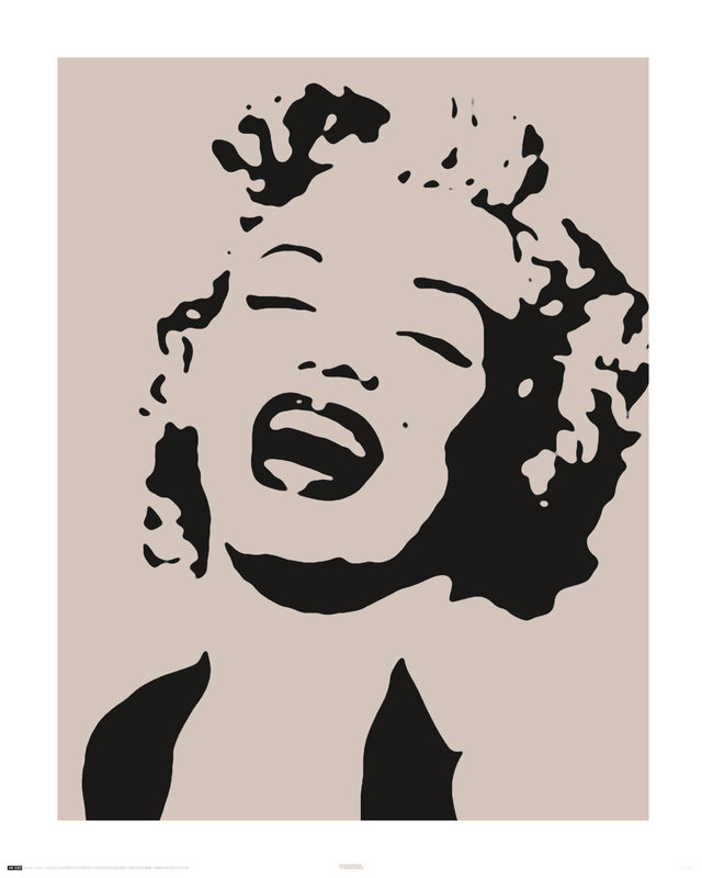 Poster MARILYN MONROE - stencil | Wall Art | 3+1 FREE | Abposters.com