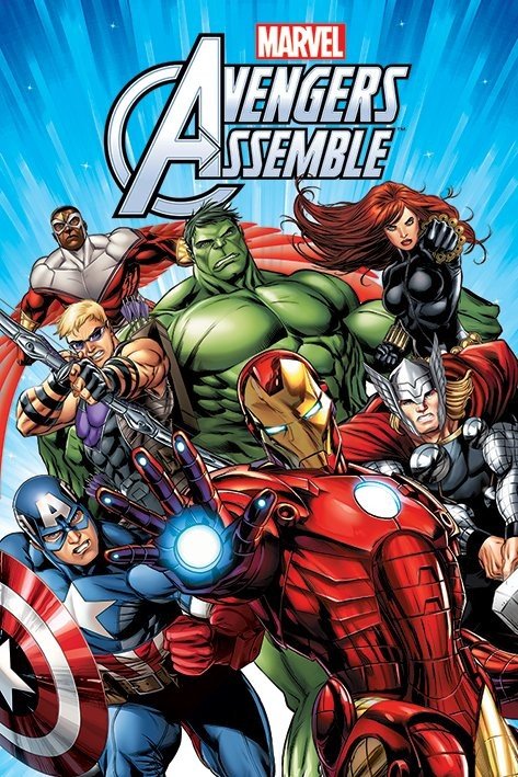 Quadro Capitã Marvel Os Vingadores - Pôster e Tela Pintura Filmes e Séries