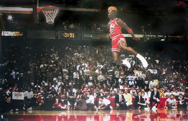 Michael Jordan - Slam Dunk Contest Poster | Sold at Europosters