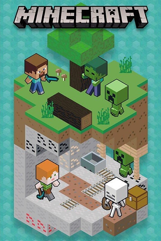 Vis stedet underskud Stille Poster Minecraft - Into the Mine | Wall Art, Gifts & Merchandise |  Abposters.com