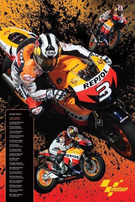 Moto GP - pedrosa Poster | Sold at Abposters.com