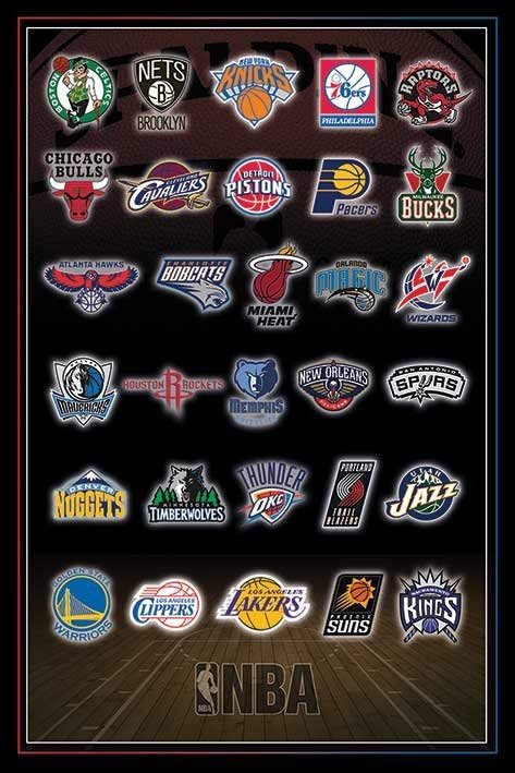 Poster NBA - Team logos | Wall Art, Gifts & Merchandise | Europosters