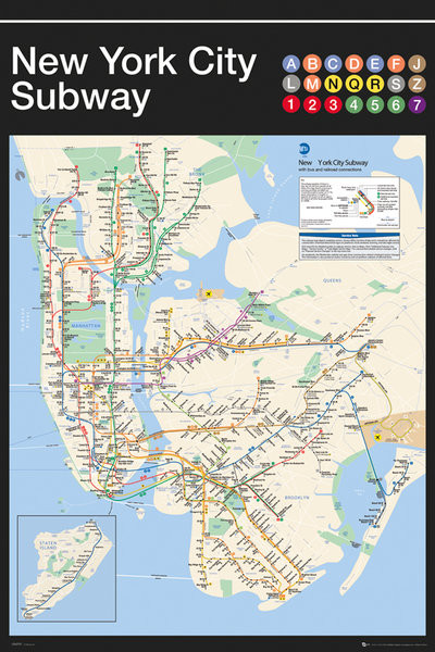 new york subway map poster New York Subway Map Poster Sold At Europosters new york subway map poster