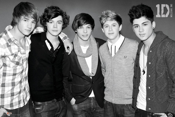  One  Direction  black  white  Poster Sold at Abposters com
