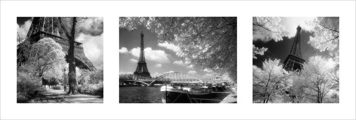 Paris - Triptych Art Print