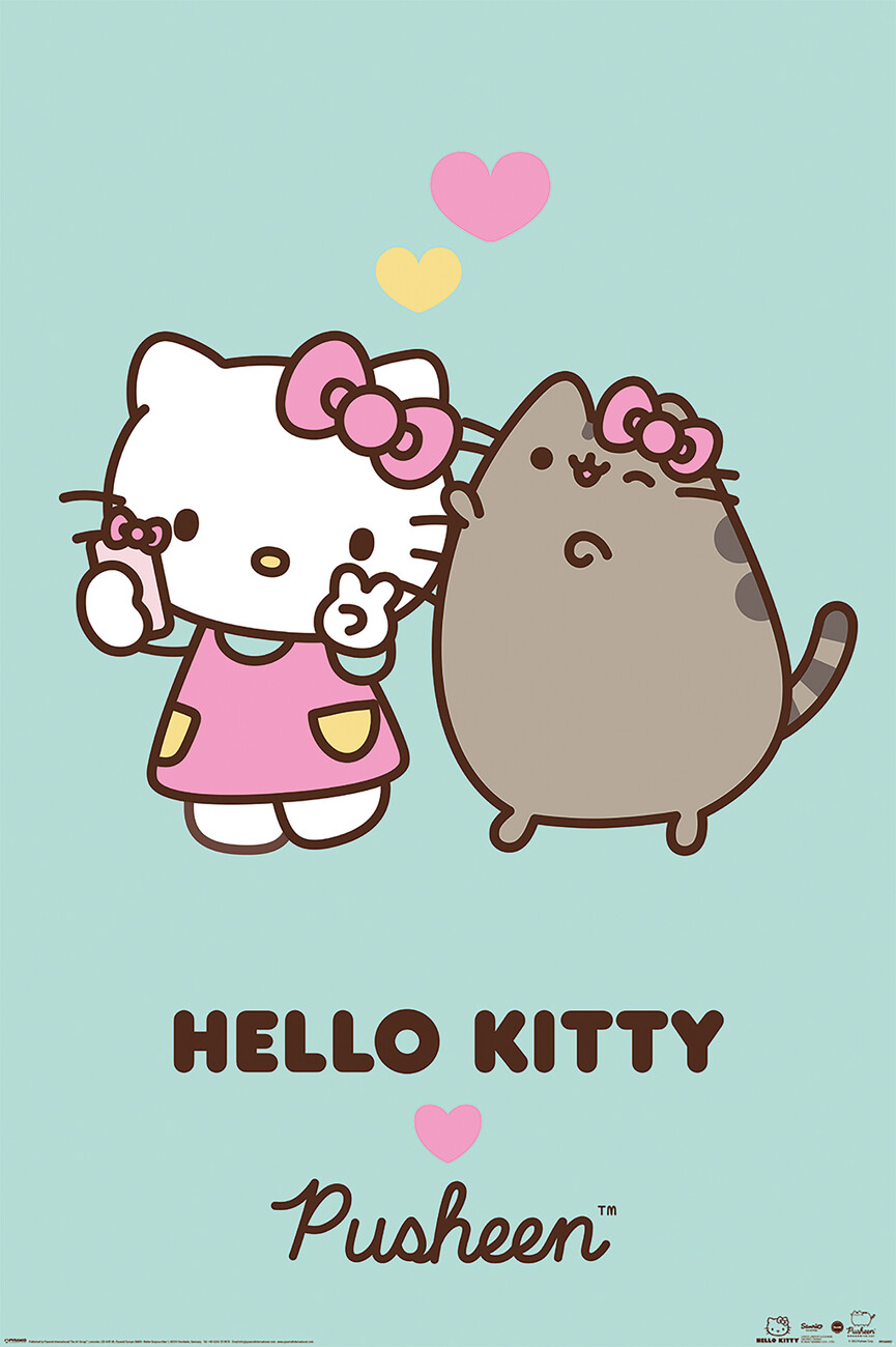 Poster Pusheen x Hello Kitty - Love, Wall Art, Gifts & Merchandise