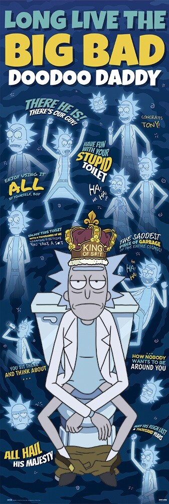 Morty　Poster　Daddy　Europosters　Rick　Art,　Gifts　Doodoo　Wall　Merchandise
