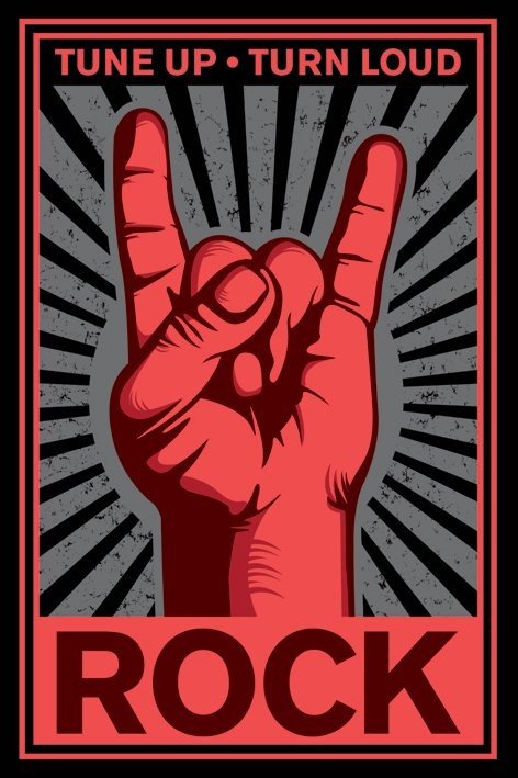 Abe dash Pekkadillo Poster ROCK HAND - ture up turn loud | Wall Art, Gifts & Merchandise |  Abposters.com