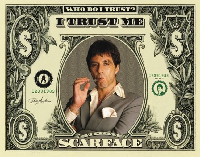 Poster, Quadro SCARFACE - dollar su Europosters