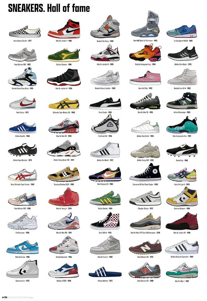 Poster Sneakers - Hall of Fame | Wall Art, Gifts & Merchandise ...