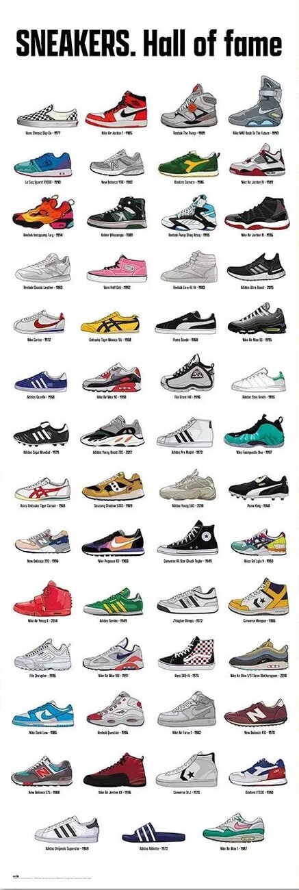 Poster Sneakers - Hall of Fame | Wall Art, Gifts & Merchandise ...