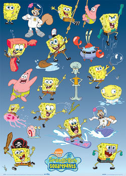 Spongebob SquarePants Multiple Looks Emotions Poster for Sale by