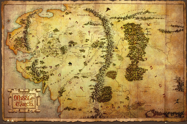 mapa stredozeme The Hobbit   Middle Earth Map Poster | Sold at Europosters mapa stredozeme